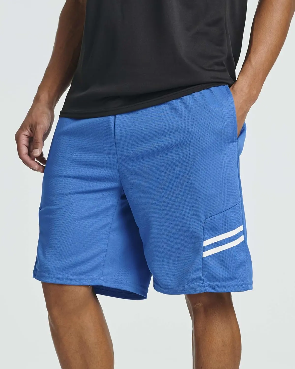 5 Pack-Men's Mesh Athletic Basketball Shorts Quick Dry Activewear with Pockets