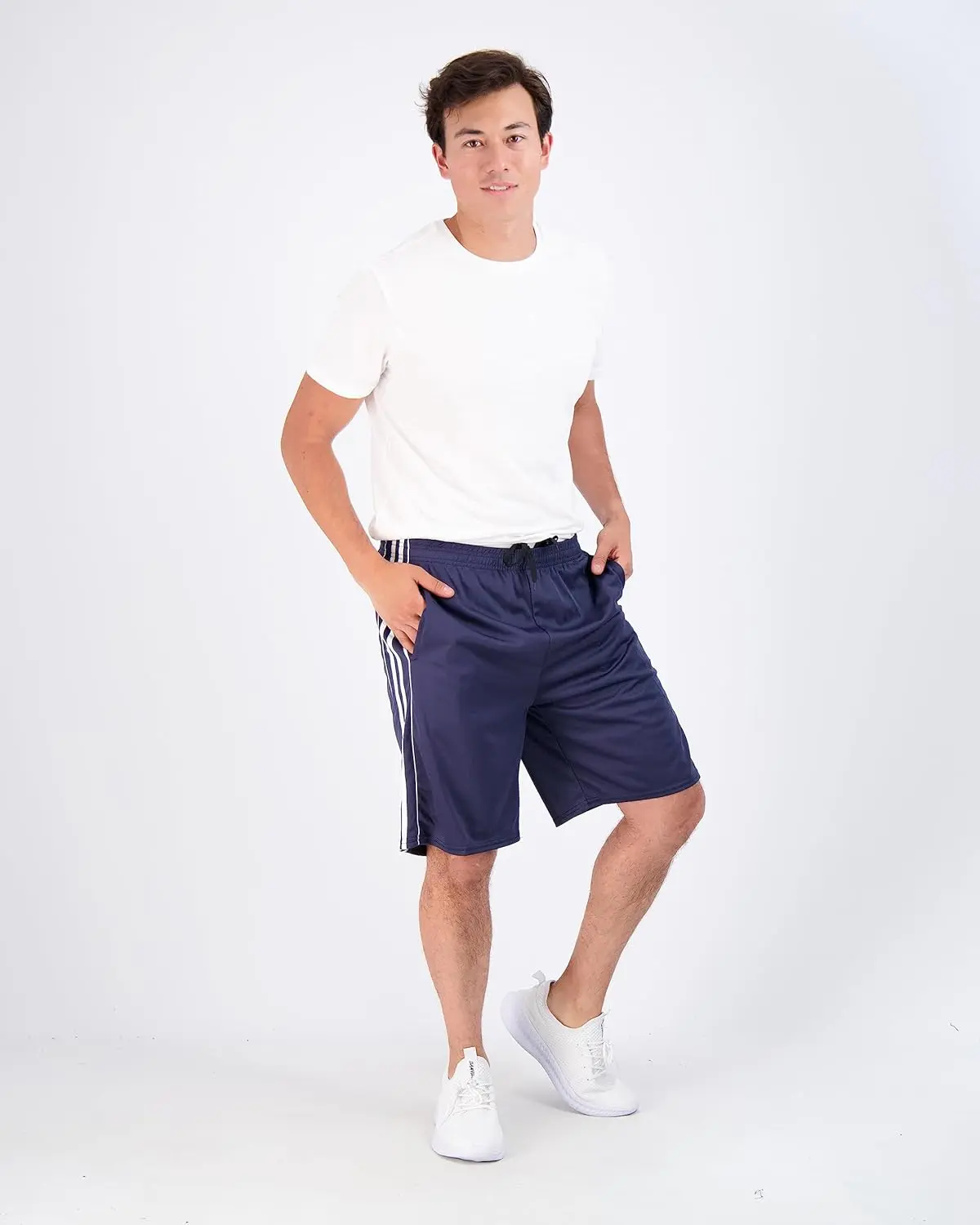 5 Pack-Men's Mesh Athletic Basketball Shorts Quick Dry Activewear with Pockets