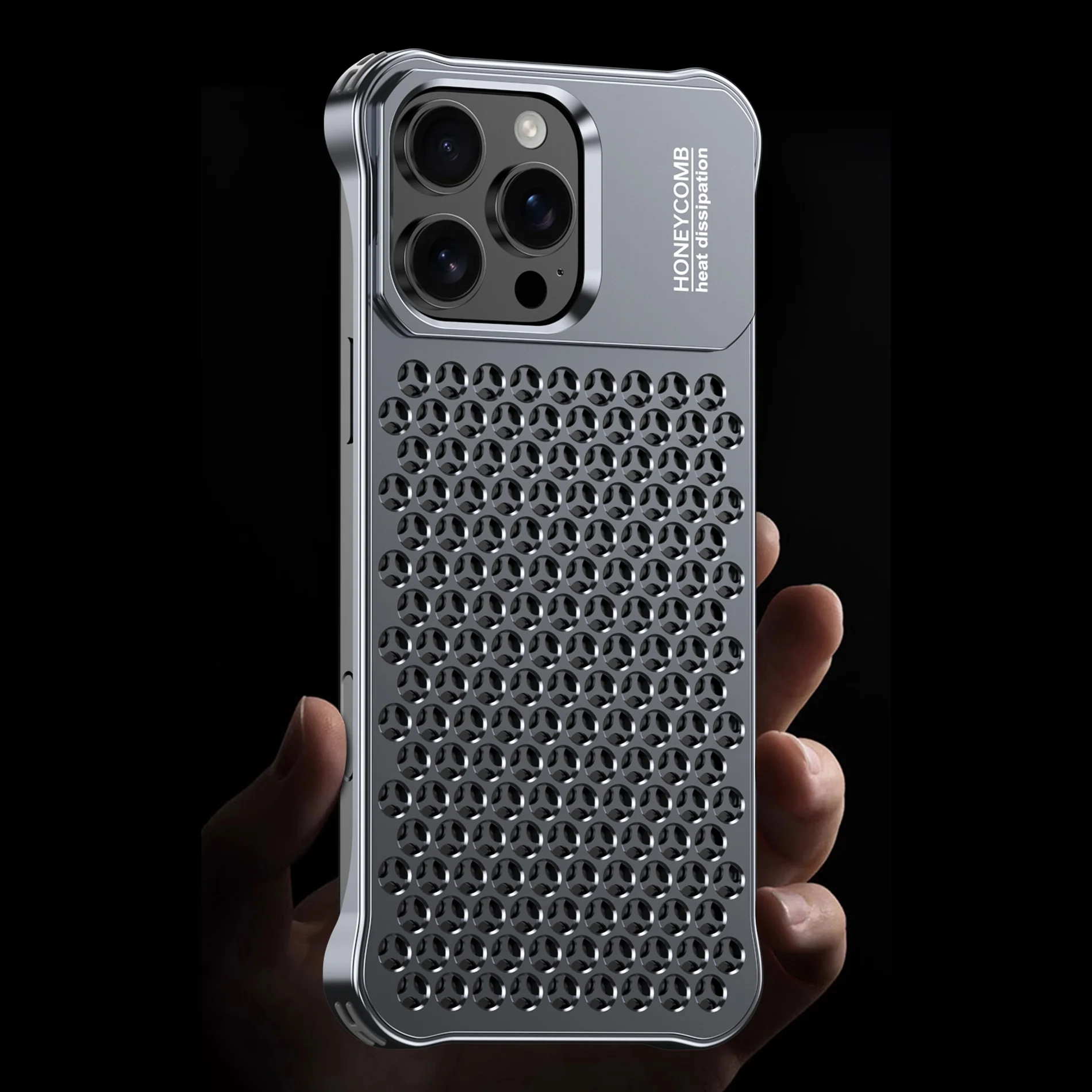 Armor King Lens Kickstand Heat Dissipation Metal Case Cover